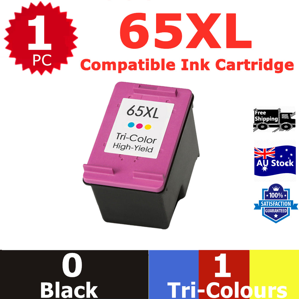 1x Generic 65XL 65 Tri-Colour Ink For HP Deskjet 2620 5075 Envy 5020 5030 5055