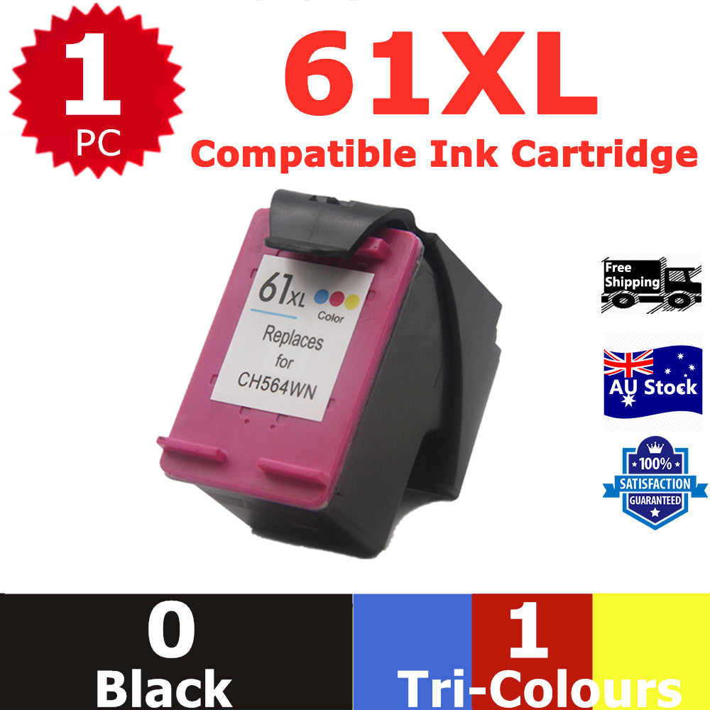 1x Generic 61XL 61 Colours ONLY Ink For HP Deskjet 1000 1050 2050 3050 Envy 4500