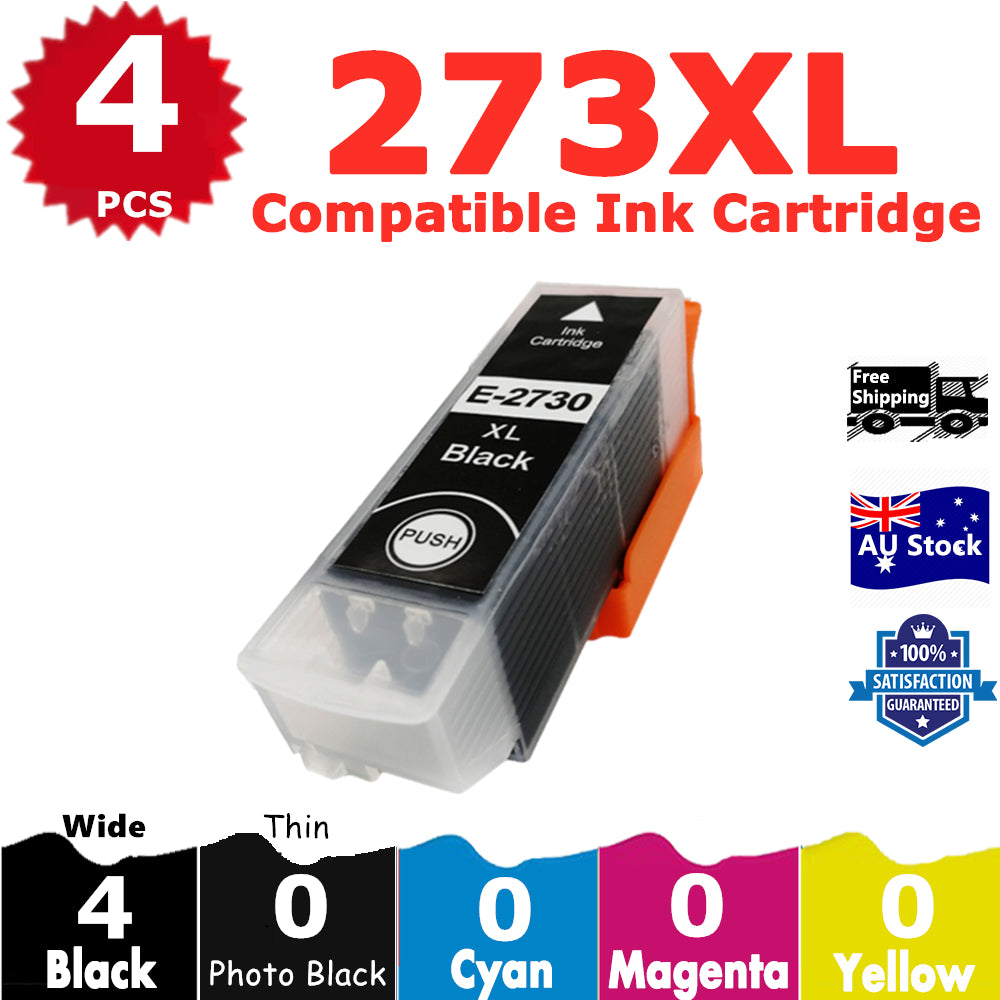 4 Pack InkSales Compatible Epson 273XL C13T274192 Black only Ink Cartridge  (1BK)