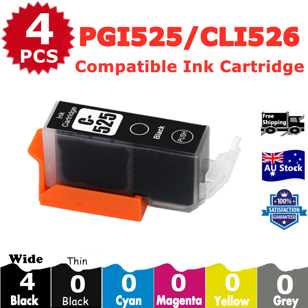 4 Pack InkSales Compatible Canon PGI525 PGI-525 Black Only Ink Cartridge  (4BK)