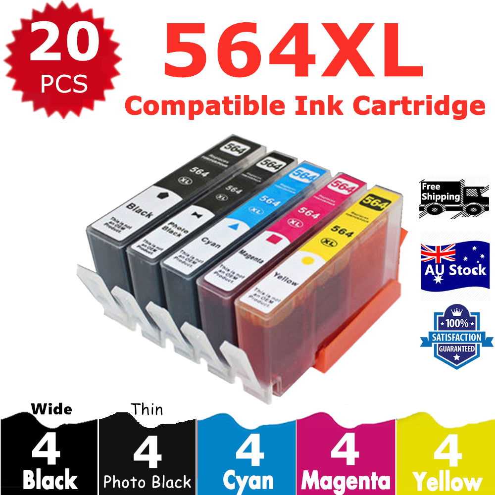 20 Pack InkSales Compatible HP 564XL CN684WA CB323WA CB322WA CB324WA CB325WA Ink Cartridge  (4BK,4PBK,4C,4M,4Y)