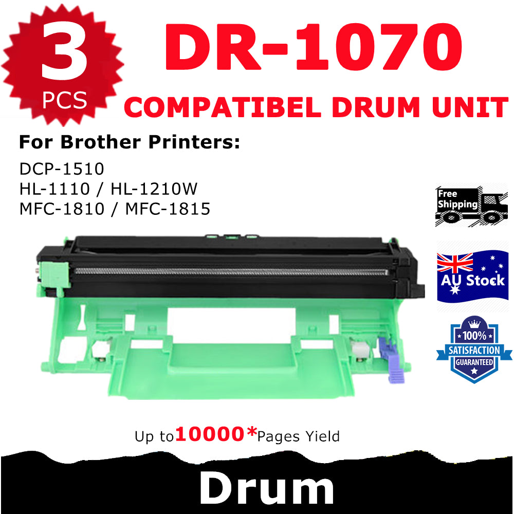 3 Pack InkSales Brother DR1070 DR-1070 Compatible Drum Unit