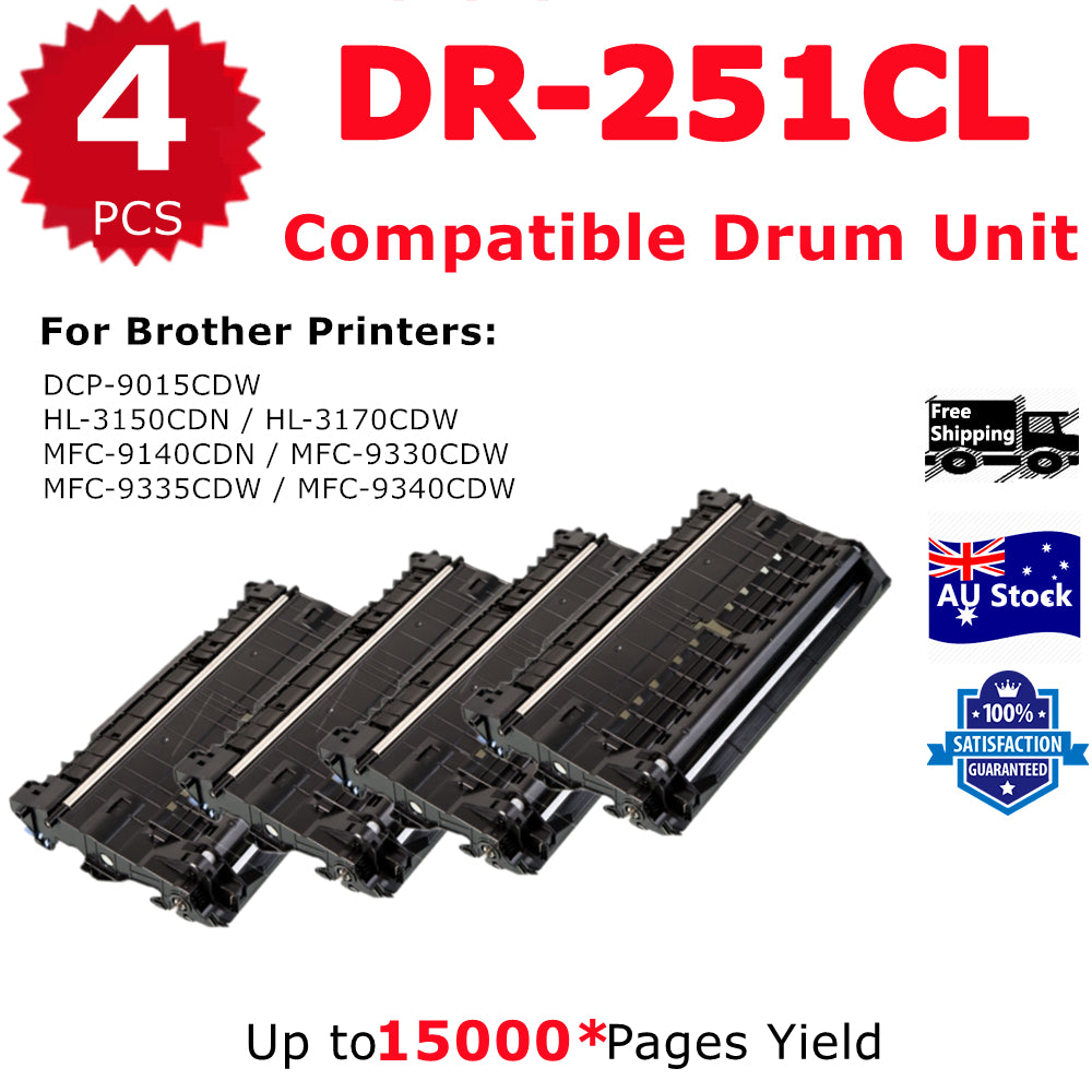 4 Pack InkSales Brother DR-251L Compatible Drum Unit