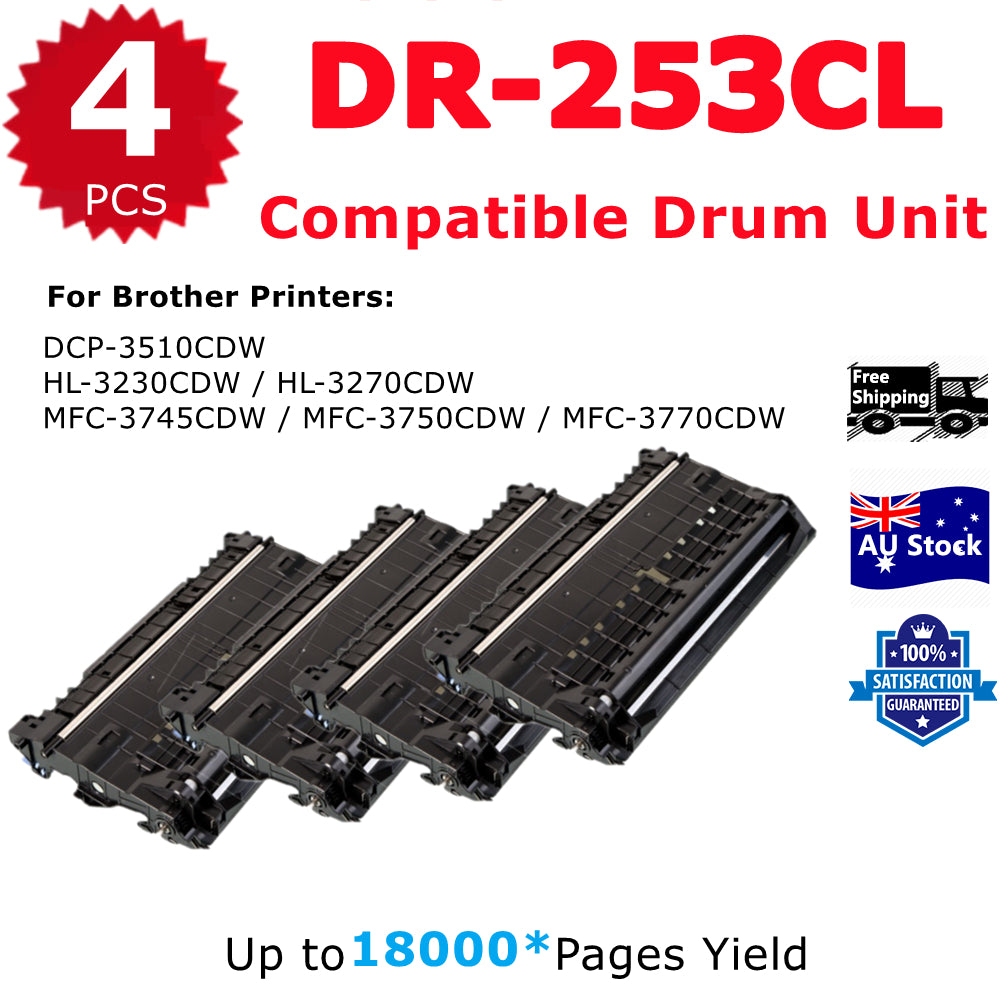 4 Pack InkSales Brother DR-253CL Compatible Drum Unit