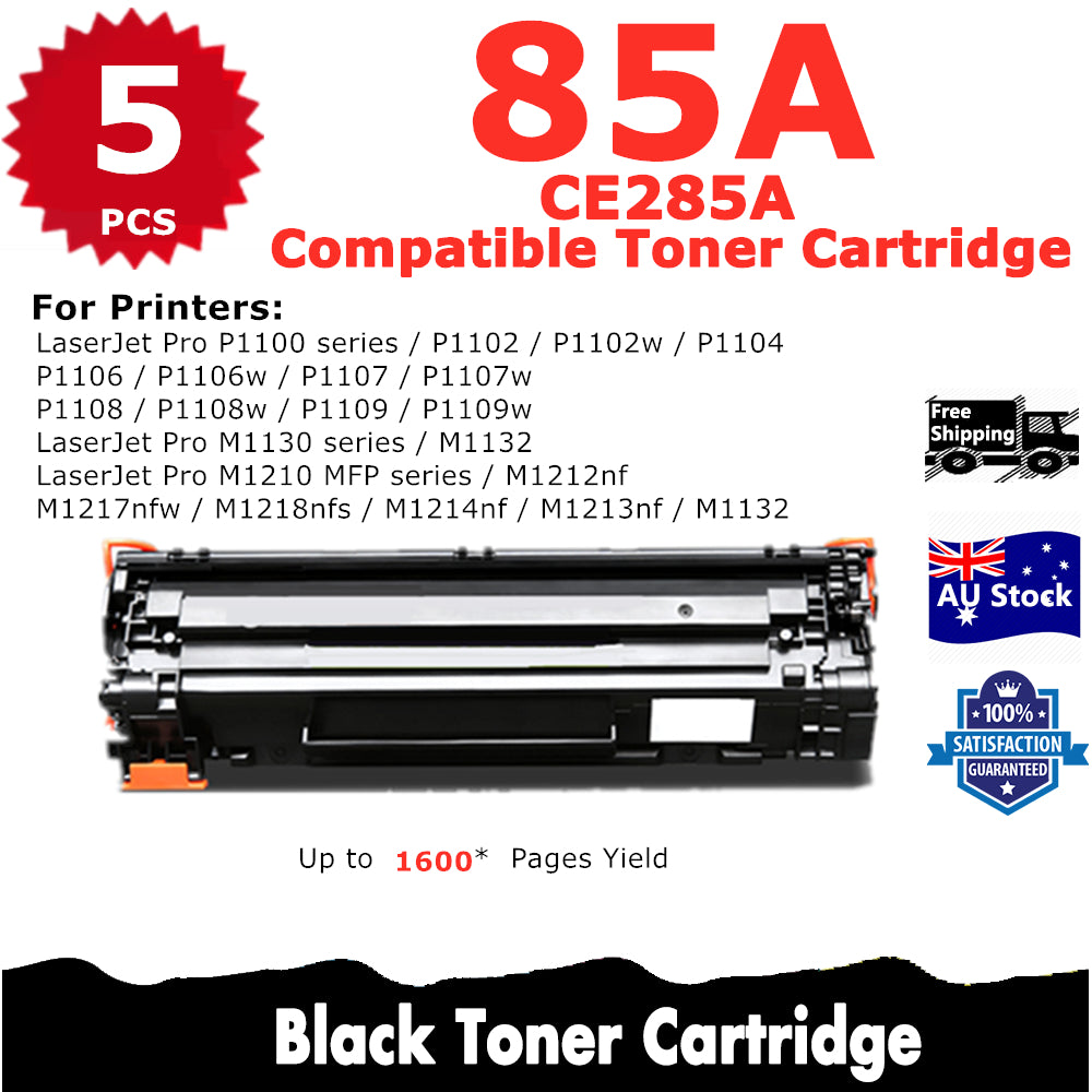 5 Pack InkSales HP CE285A 85A Compatible Toner Cartridge  (2BK)