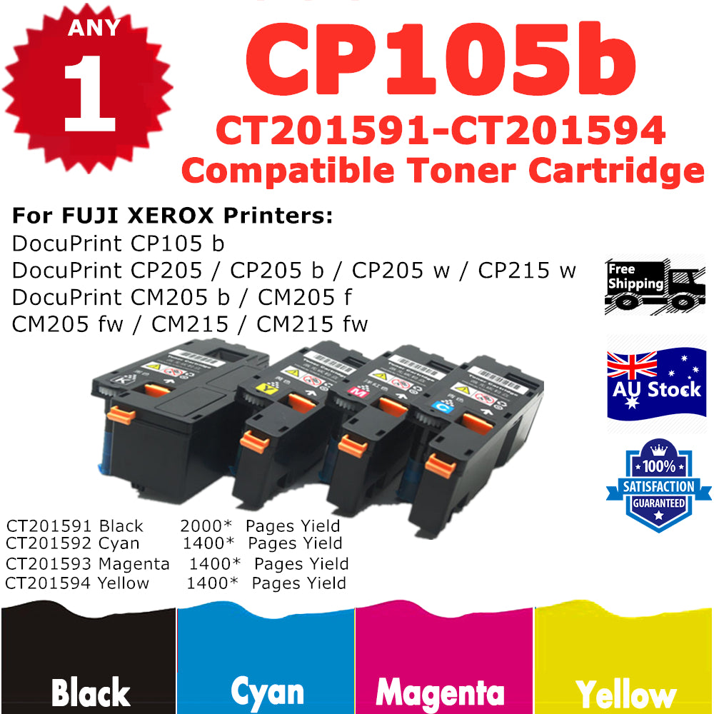 1x Any Toner For Fuji Xerox DocuPrint CP105b CP205 CP105 CP205W CP215W CM205b