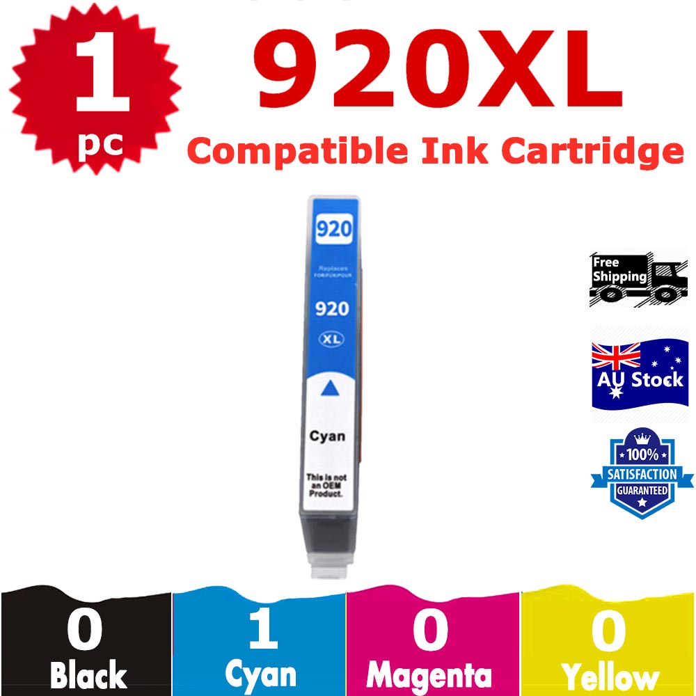 1 Pack InkSales Compatible HP 920XL CD972AA Cyan Only Ink Cartridge  (1C)