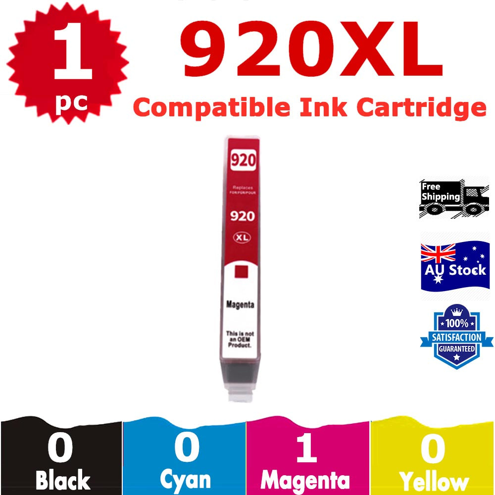 1 Pack InkSales Compatible HP 920XL CD973AA Magenta Only Ink Cartridge  (1M)