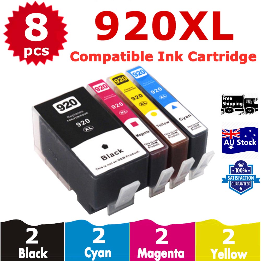 8 Pack InkSales Compatible HP 920XL CD975AA CD972AA CD973AA CD974AA Ink Cartridge  (2BK,2C,2M,2Y)