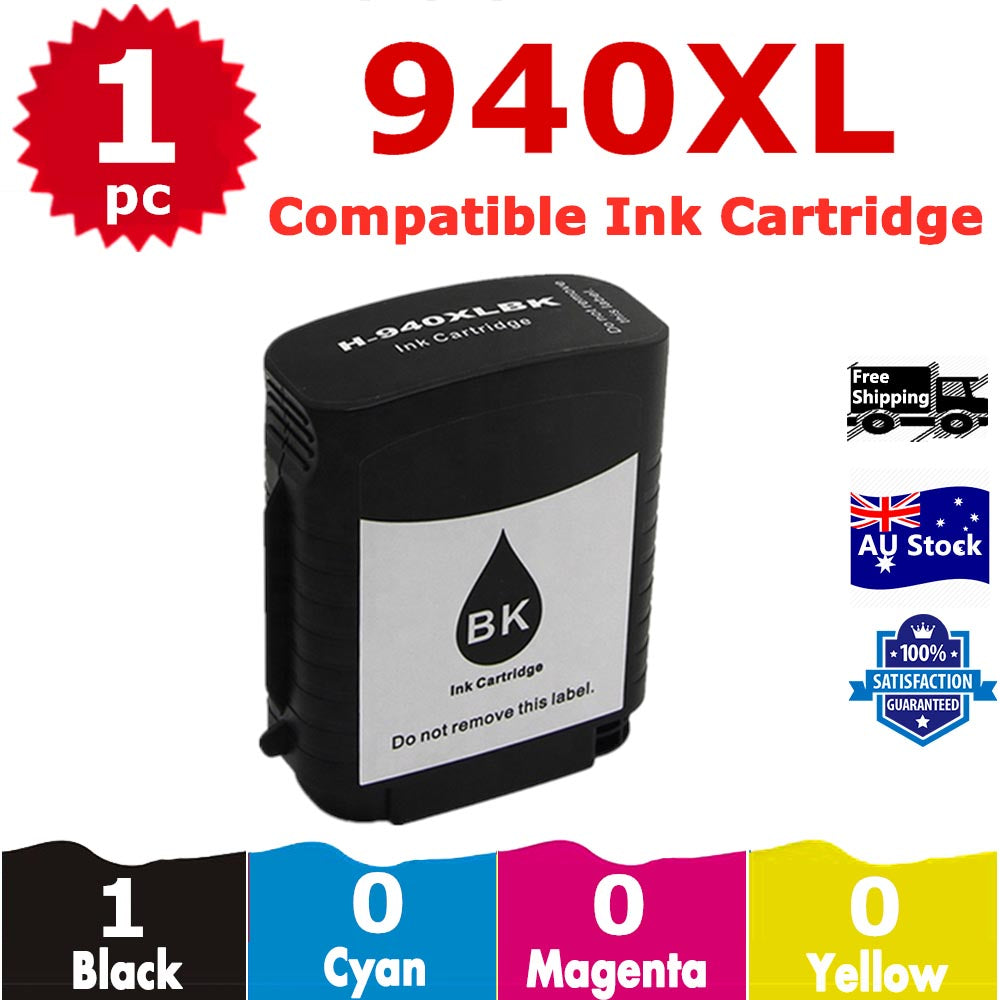 1 Pack InkSales Compatible HP 940XL C4906AA Black Only Ink Cartridge  (1BK)