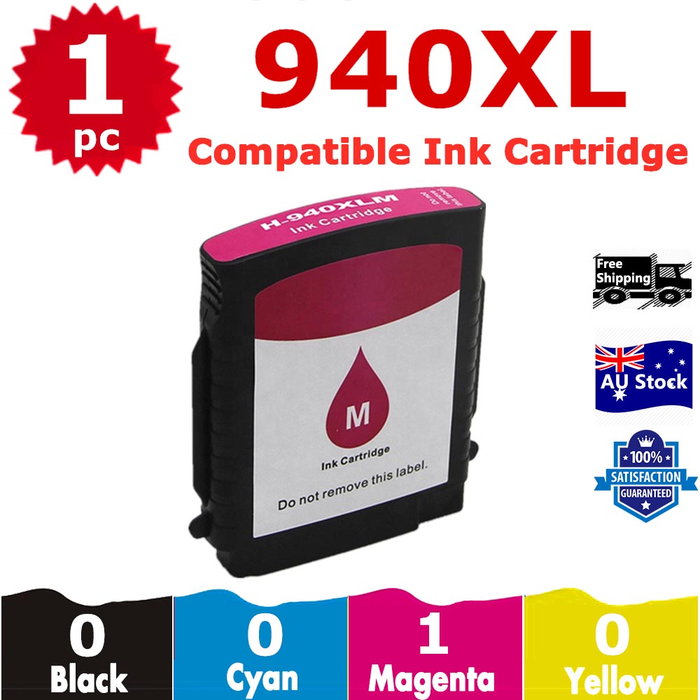 1 Pack InkSales Compatible HP 940XL C4908AA Magenta Only Ink Cartridge  (1M)