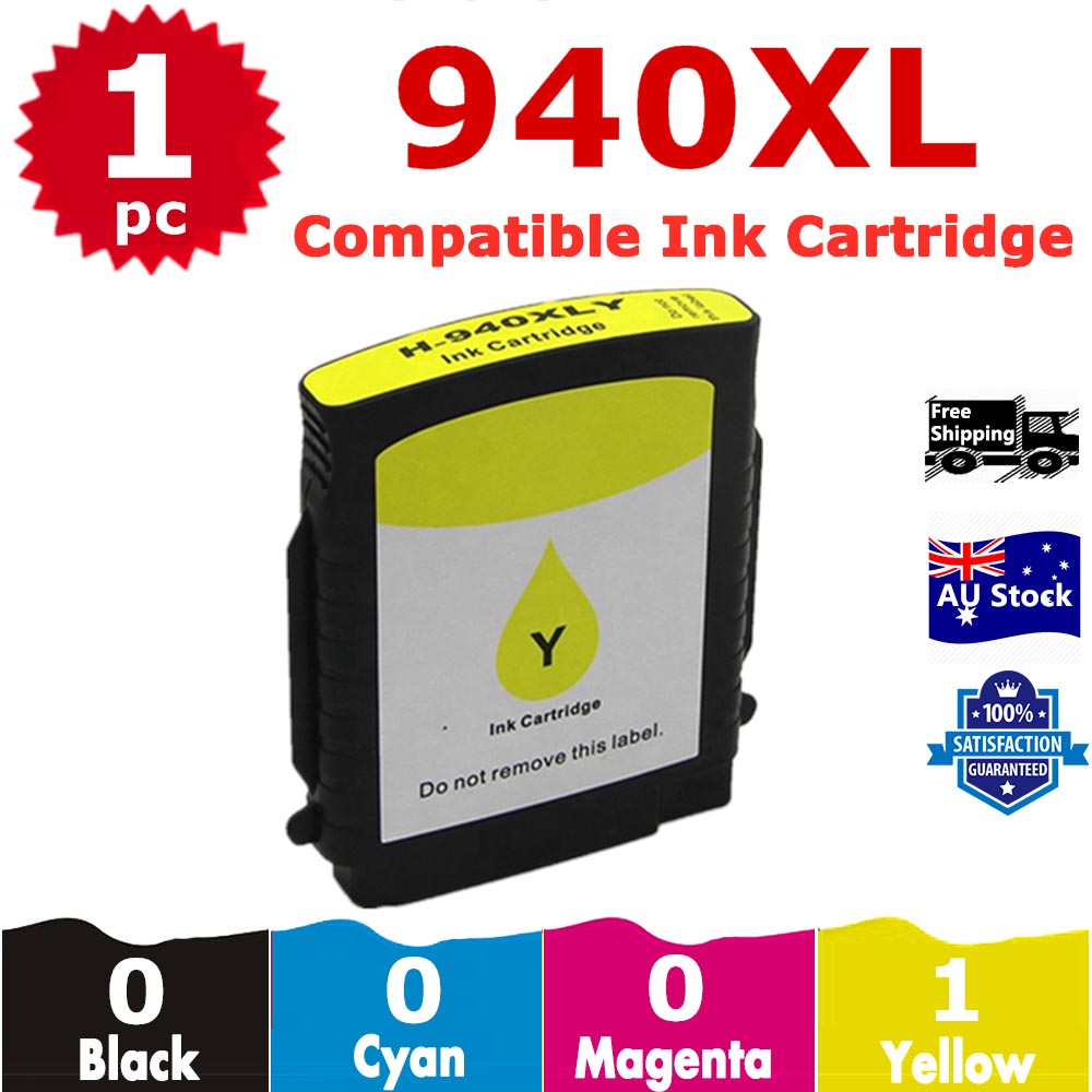 1 Pack InkSales Compatible HP 940XL C4909AA Yellow Only Ink Cartridge  (1Y)