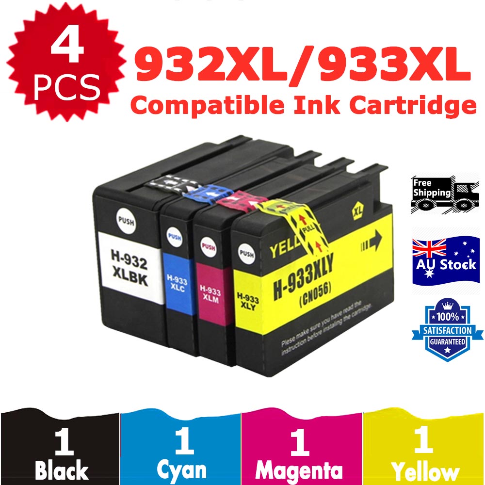 4 Pack InkSales Compatible HP 932XL 933XL CN053AA CN054AA CN055AA CN056AA Ink Cartridge  (1BK,1C,1M,1Y)