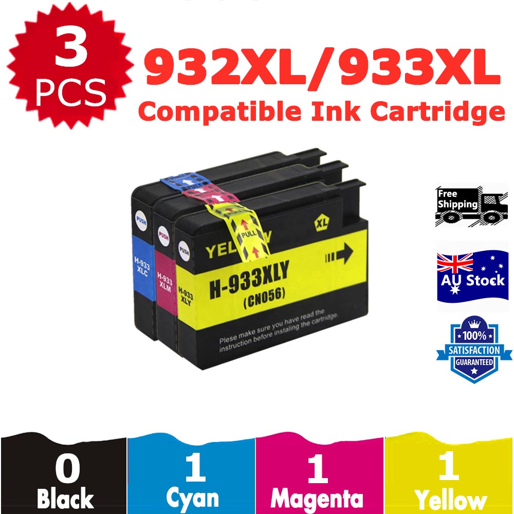 3 Pack InkSales Compatible HP 933XL CN054AA CN055AA CN056AA Cyan Magenta Yellow Only Ink Cartridge  (1C,1M,1Y)