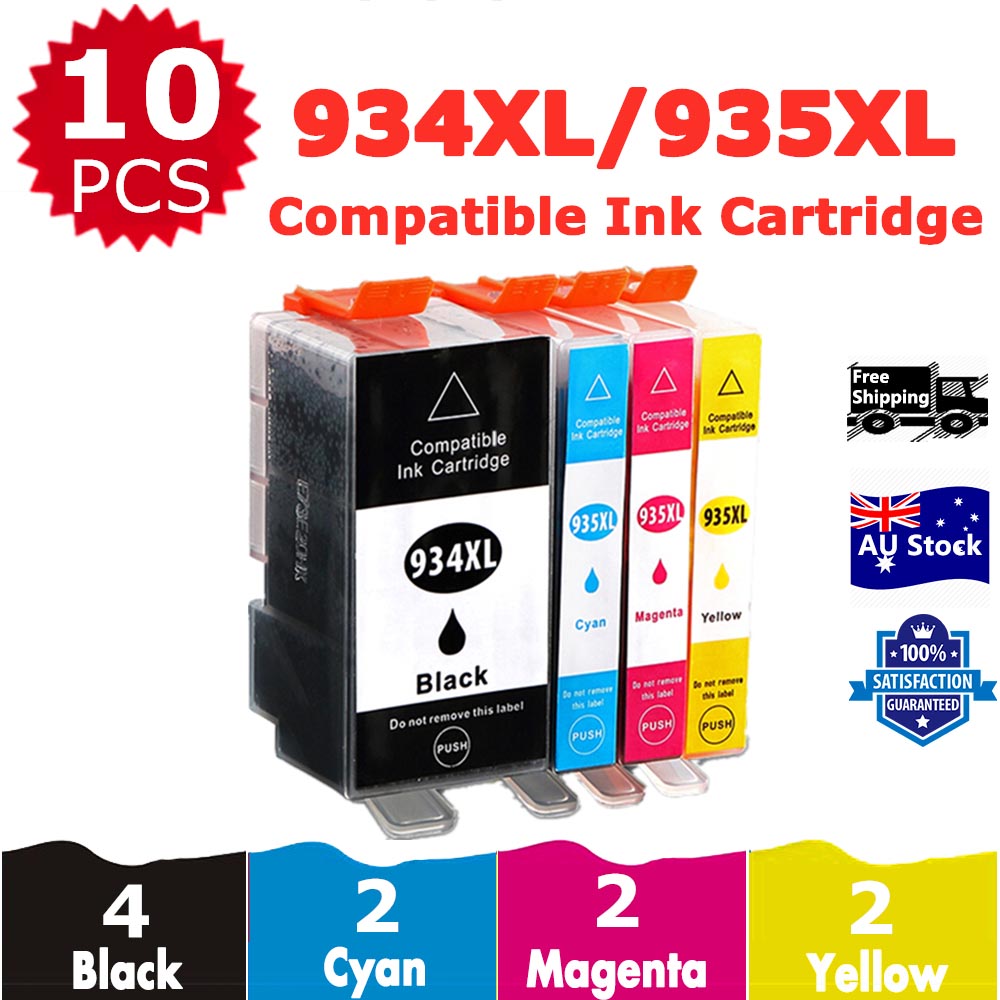 10 Pack InkSales Compatible HP 934XL 935XL C2P23AA C2P24AA C2P25AA C2P26AA Ink Cartridge  (4BK,2C,2M,2Y)