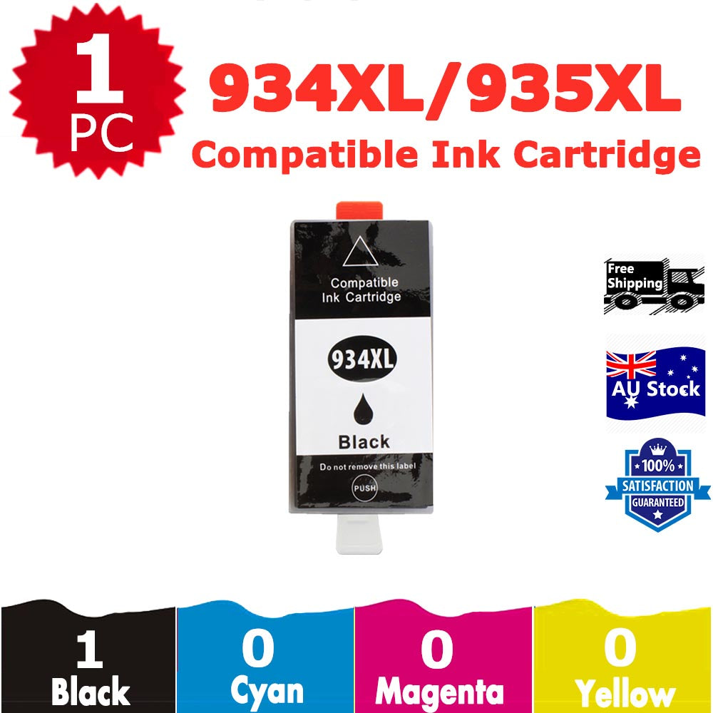 1 Pack InkSales Compatible HP 934XL C2P23AA Black Only Ink Cartridge  (1BK)