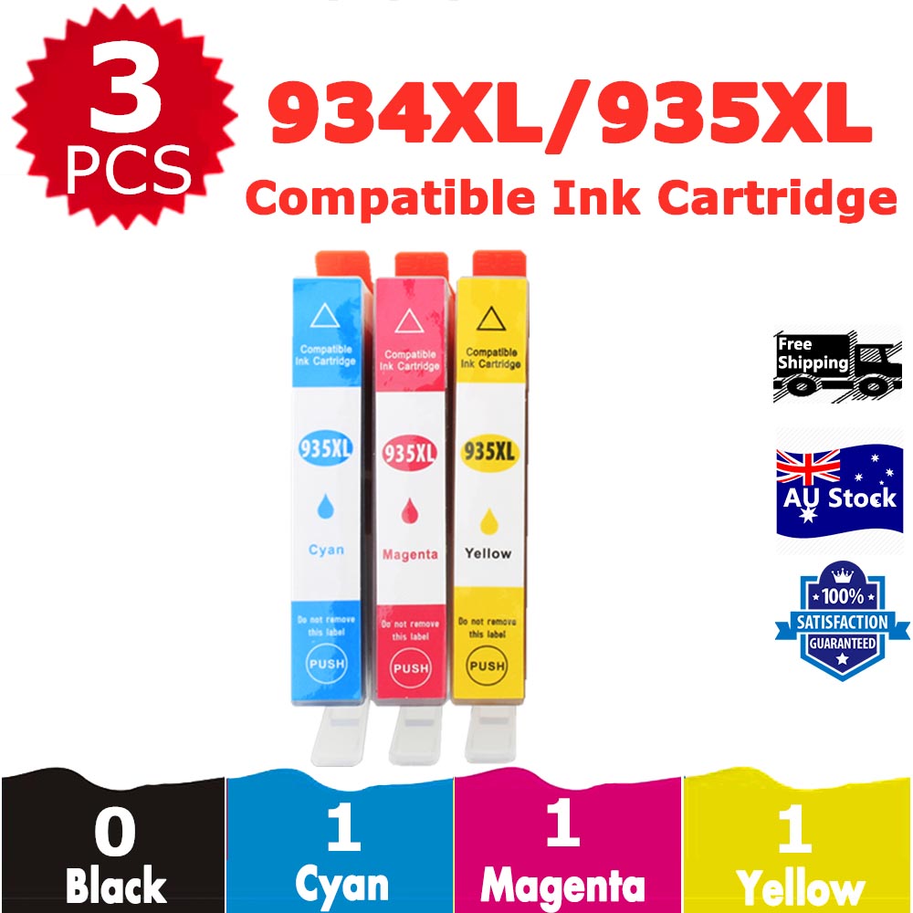 3 Pack InkSales Compatible HP 934XL/935XL C2P24AA C2P25AA C2P26AA Cyan Magenta Yellow Only Ink Cartridge  (1C,1M,1Y)