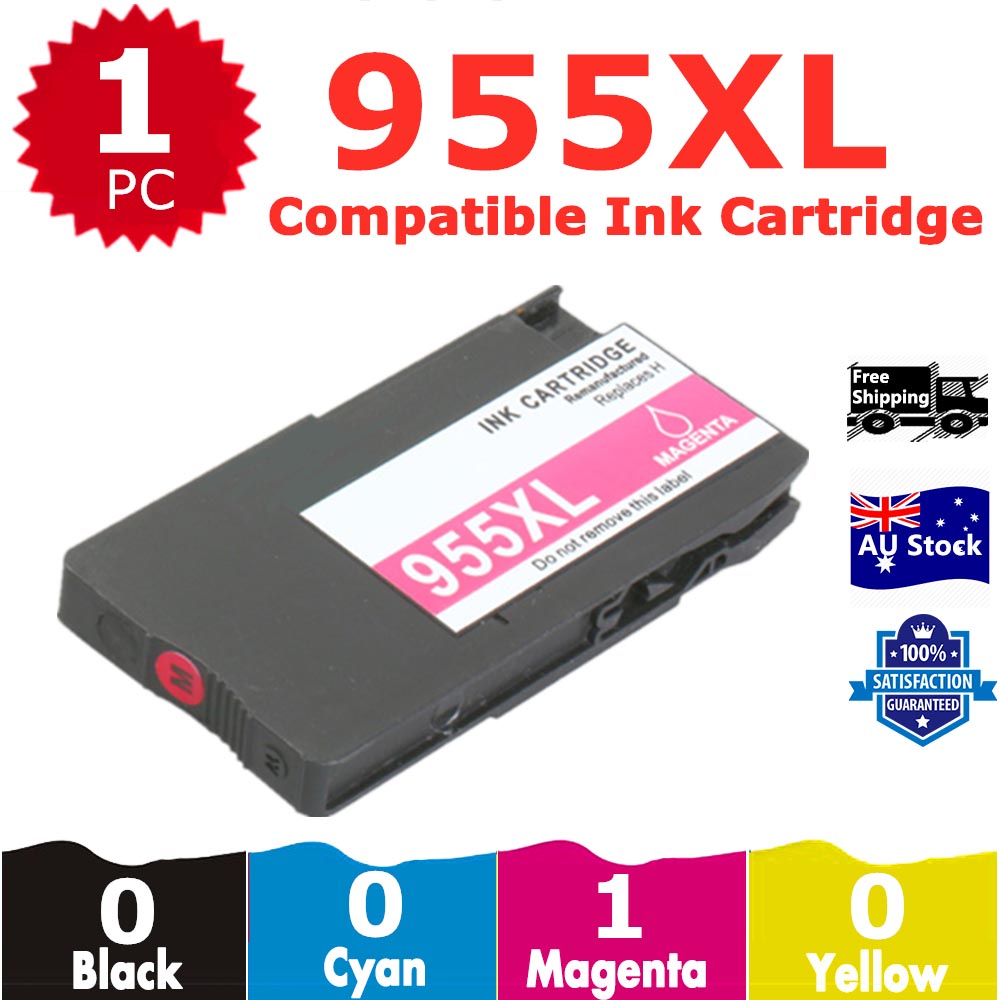 1 Pack InkSales Compatible HP 955XL L0S66AA Magenta Only Ink Cartridge  (1M)