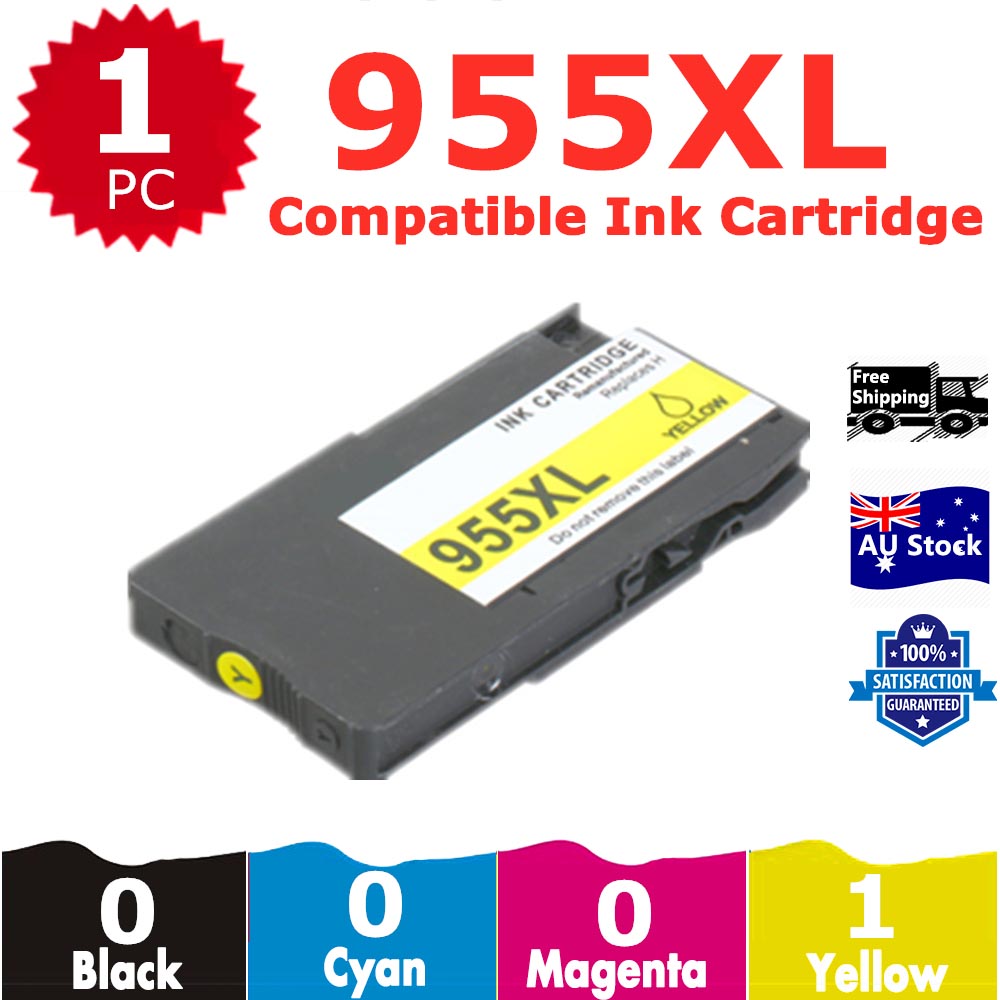 1 Pack InkSales Compatible HP 955XL L0S69AA Yellow Only Ink Cartridge  (1Y)