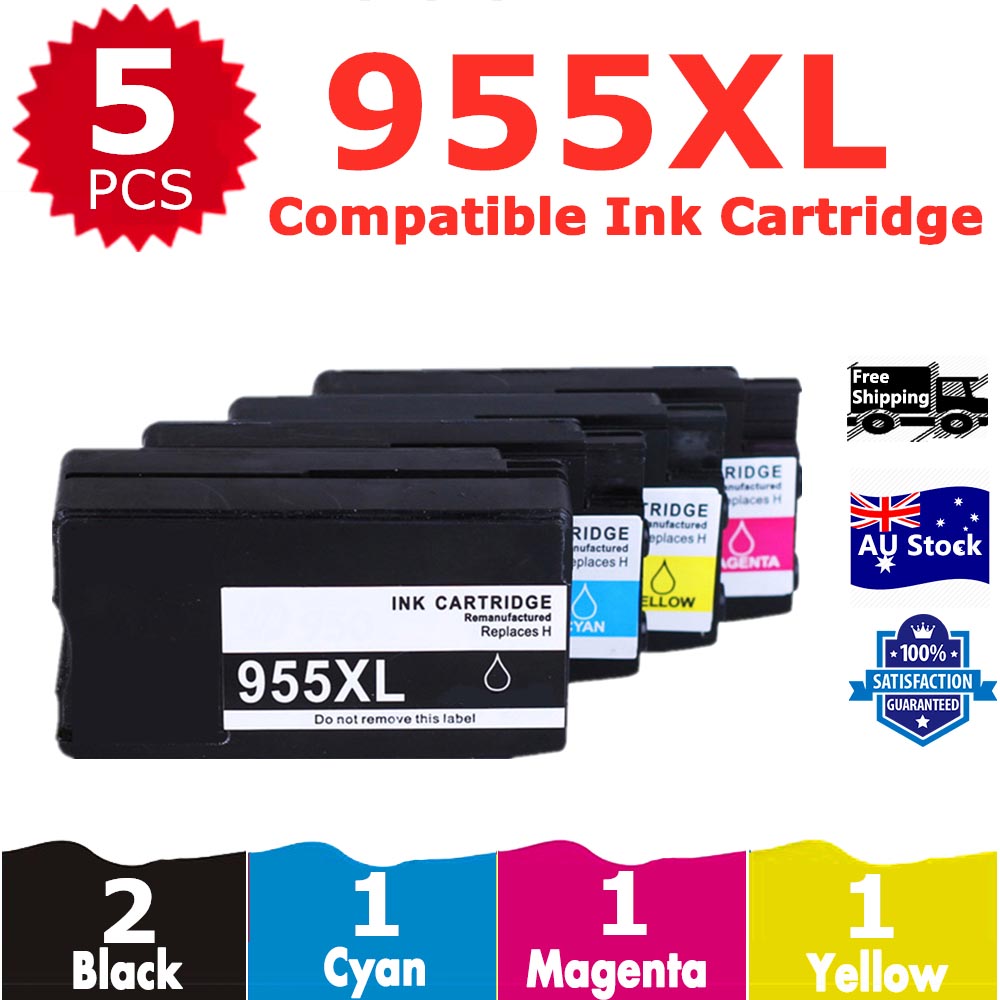 5 Pack InkSales Compatible HP 955XL L0S72AA L0S63AA L0S66AA L0S69AA Ink Cartridge  (2BK,1C,1M,1Y)