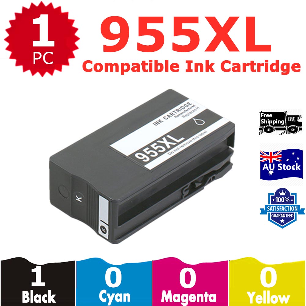 1 Pack InkSales Compatible HP 955XL L0S72AA Black Only Ink Cartridge  (1BK)