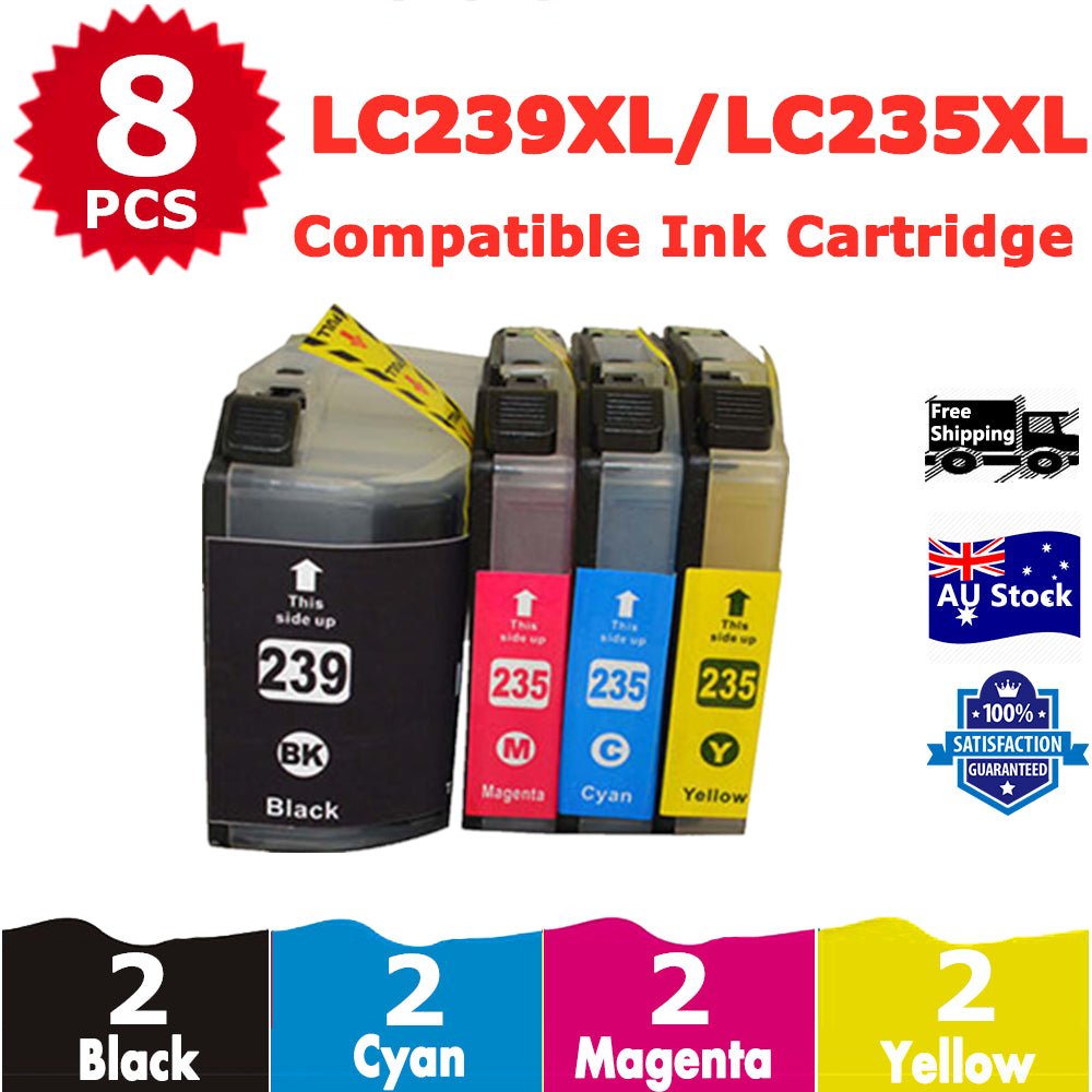 8 Pack InkSales Compatible Brother LC239XL LC235XL LC-239XL LC-235XL Ink Cartridge  (2BK,2C,2M,2Y)