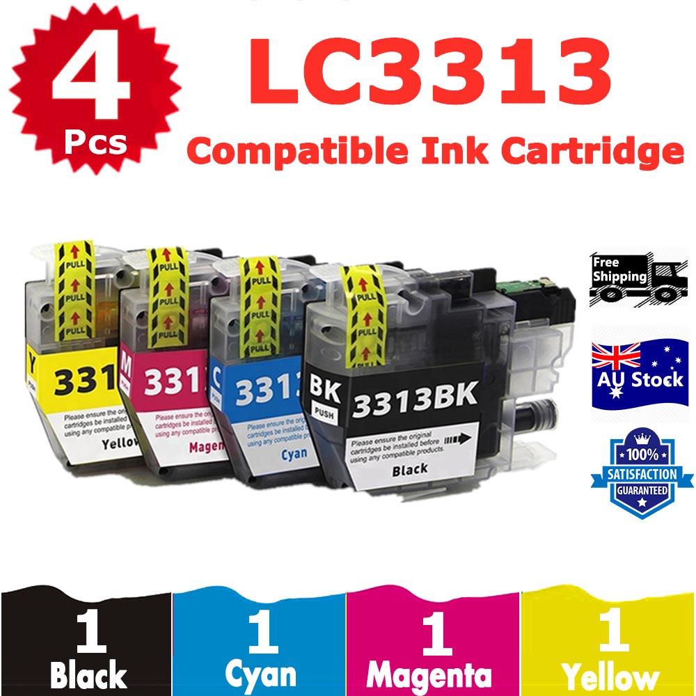 4 Pack InkSales Compatible Brother LC3313 LC-3313 Ink Cartridge  (1BK,1C,1M,1Y)