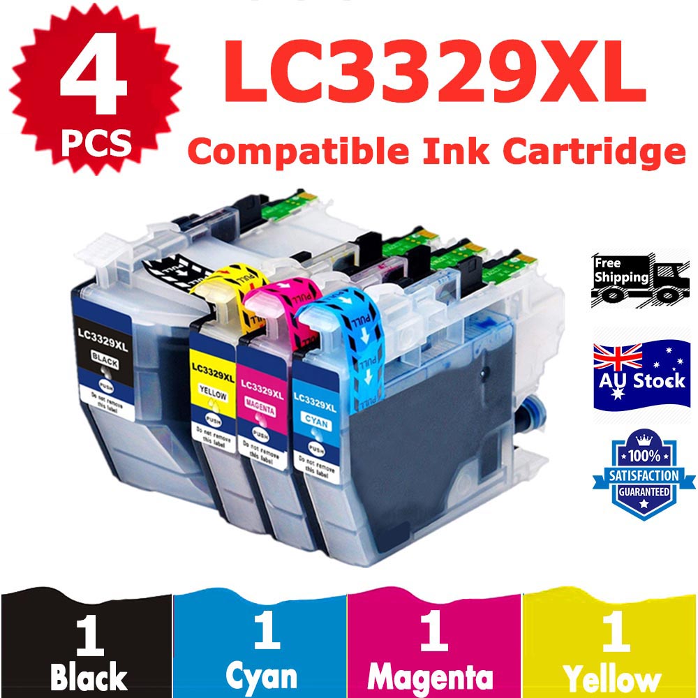 4 Pack InkSales Compatible Brother LC3329XL LC-3329XL Ink Cartridge  (1BK,1C,1M,1Y)