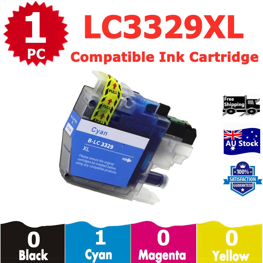 1 Pack InkSales Compatible Brother LC3329XL LC-3329XL Cyan Only Ink Cartridge  (1C)