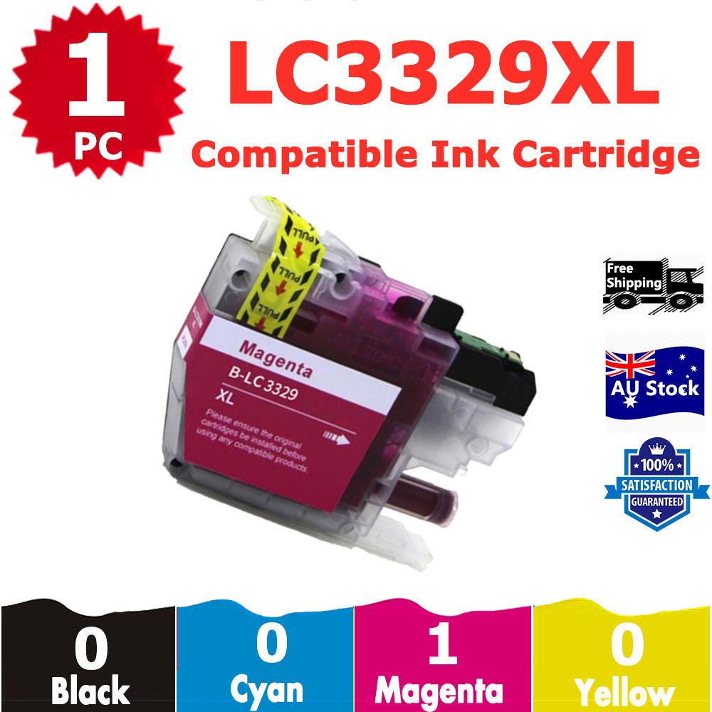 1 Pack InkSales Compatible Brother LC3329XL LC-3329XL Magenta Only Ink Cartridge  (1M)