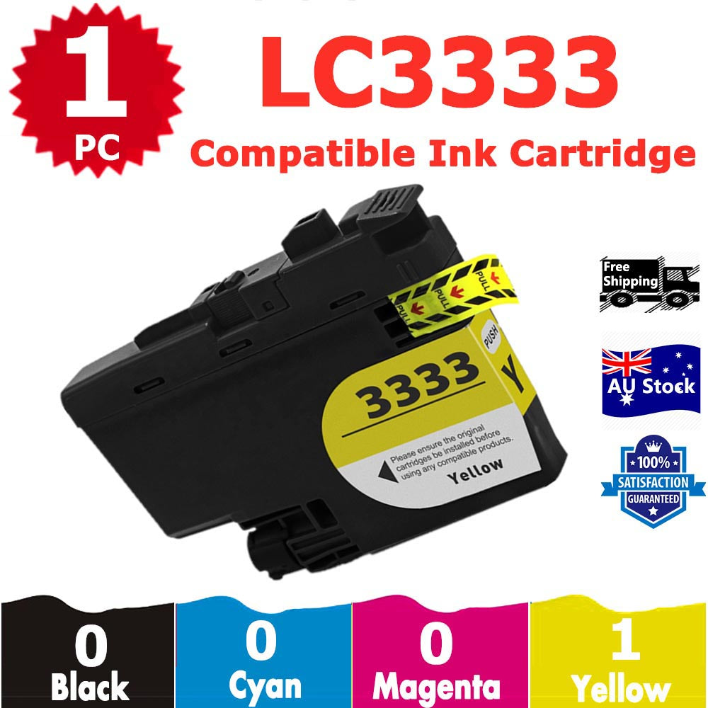 1 Pack InkSales Compatible Brother LC3333 LC-3333 Yellow Only Ink Cartridge  (1Y)