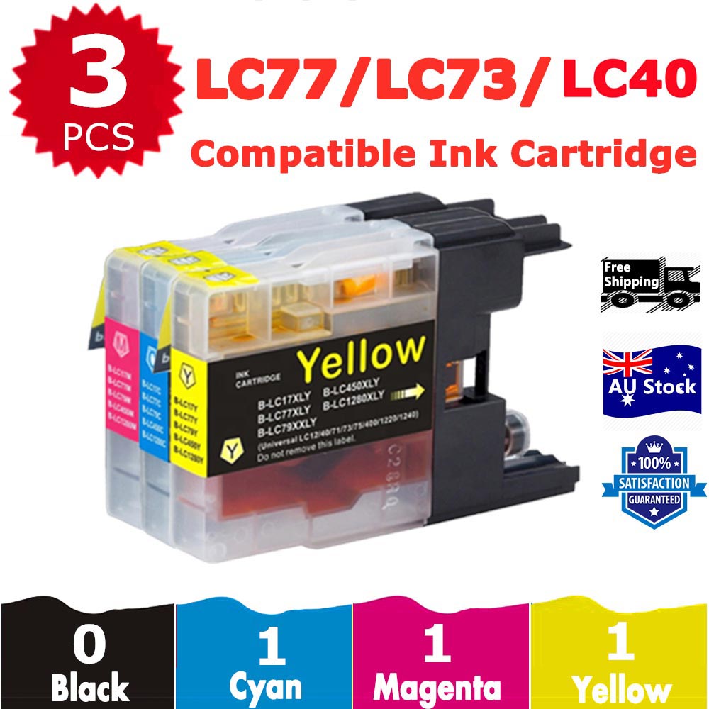 3 Pack InkSales Compatible Brother LC40 LC-40 Ink Cartridge  (1C,1M,1Y)