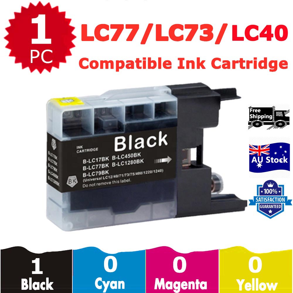 1 Pack InkSales Compatible Brother LC40 LC-40 Black only Ink Cartridge  (1BK)