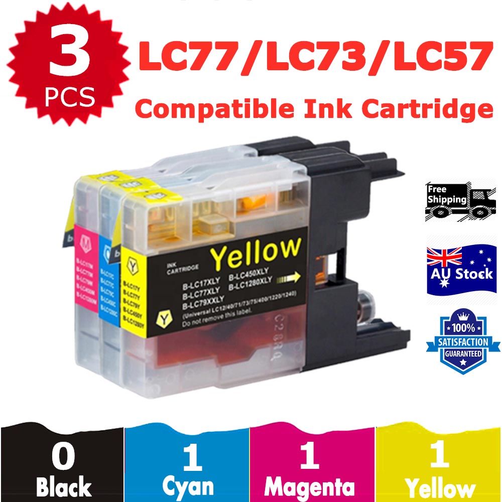 3 Pack InkSales Compatible Brother LC57 LC-57 Cyan Magenta Yellow Only Ink Cartridge  (1C,1M,1Y)