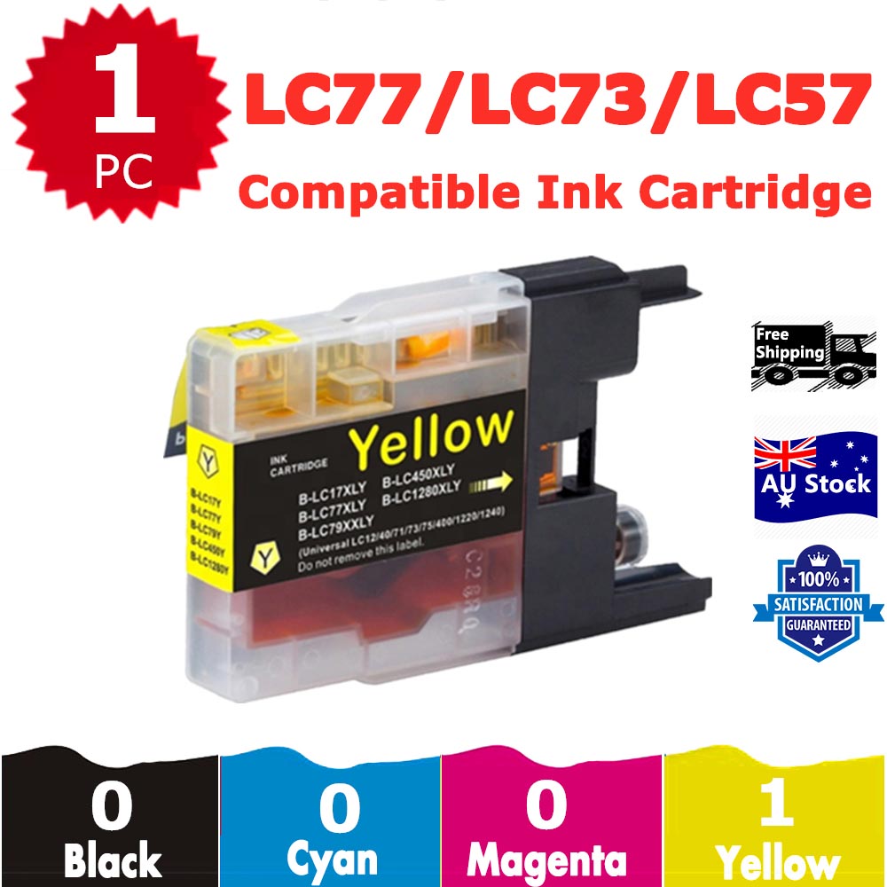 1 Pack InkSales Compatible Brother LC57 LC-57 Yellow Only Ink Cartridge  (1Y)