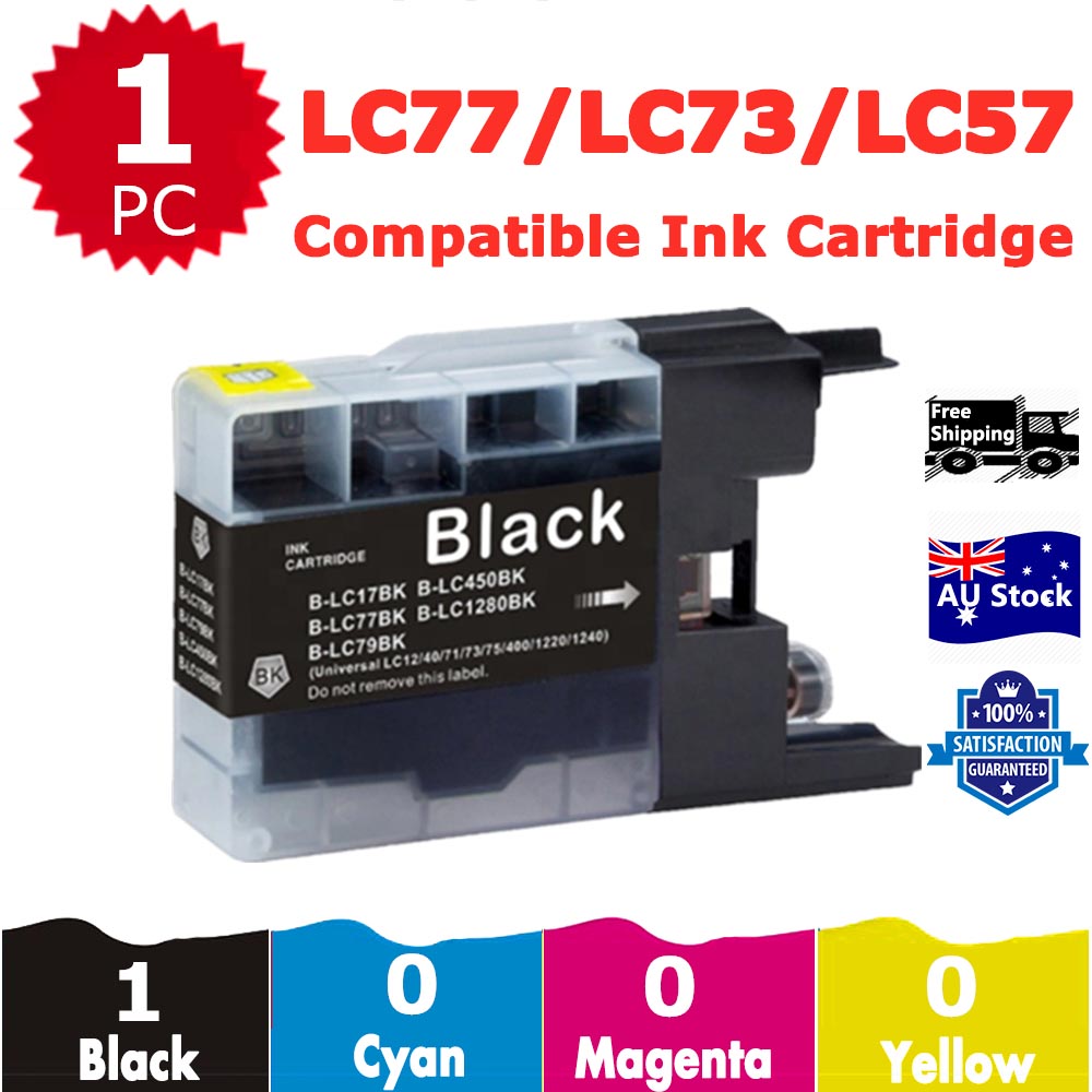 1 Pack InkSales Compatible Brother LC57 LC-57 Black Only Ink Cartridge  (1BK)