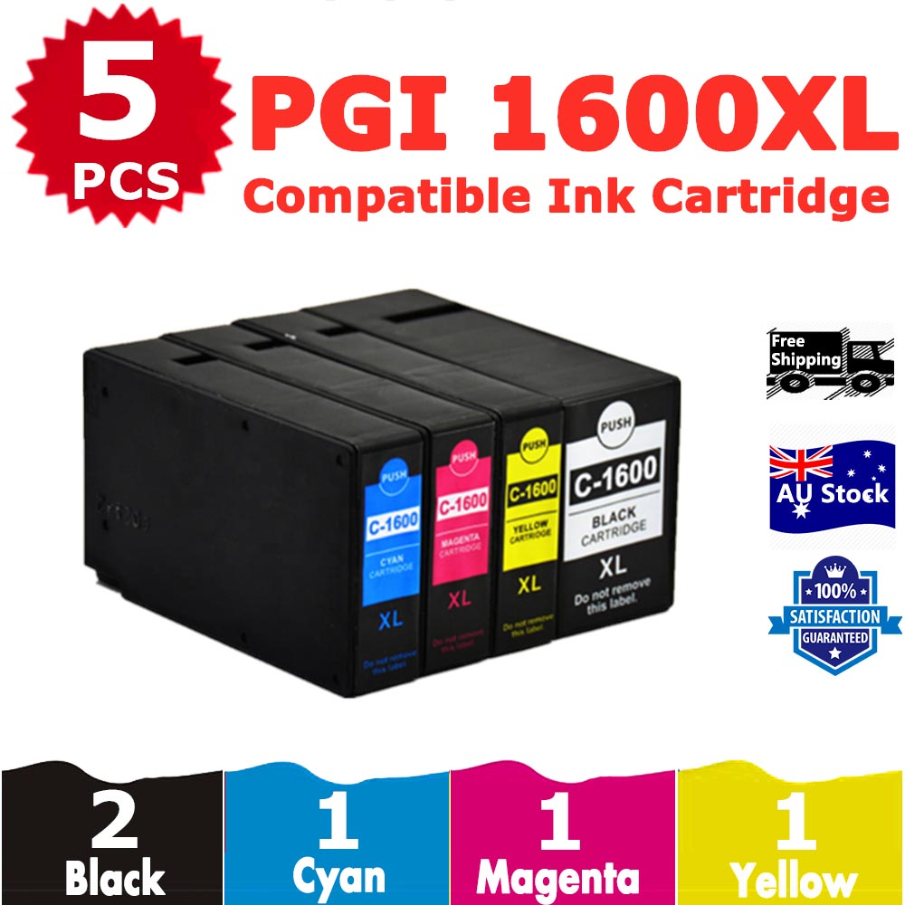 5 Pack InkSales Compatible Canon PGI1600XL PGI-1600XL Ink Cartridge  (2BK,1C,1M,1Y)