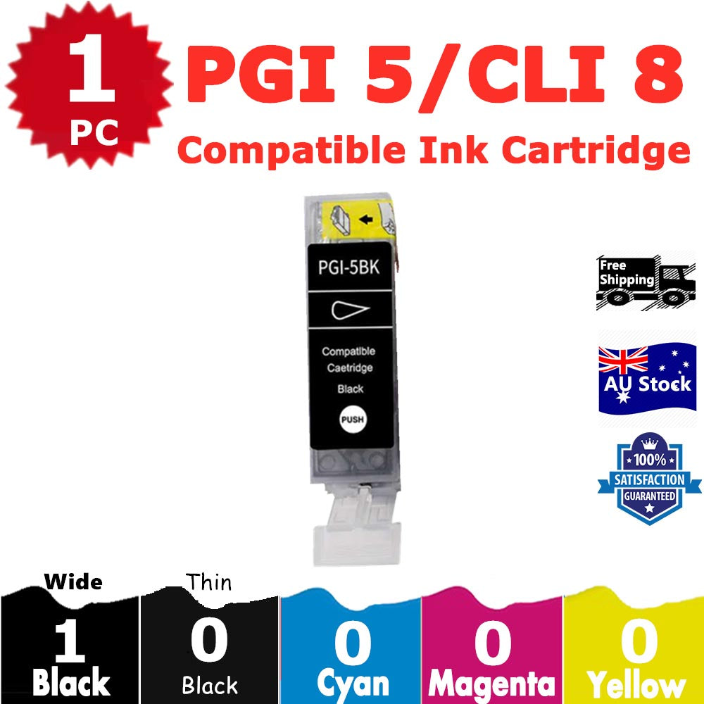 1 Pack InkSales Compatible Canon PGI5/8 PGI-5 Black Only Ink Cartridge  (1BK)