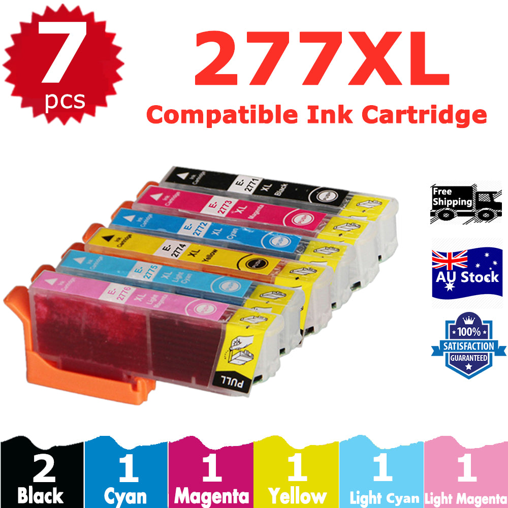 6 Pack InkSales Compatible Epson 277XL C13T278192 C13T278292 C13T278392 C13T278492 C13T278592 C13T278692 Ink Cartridge  (1BK,1C,1M,1Y, 1LC, 1LM)