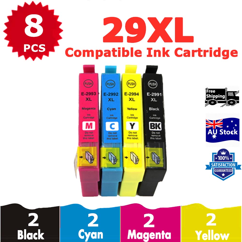 8 Pack InkSales Compatible Epson 29XL Ink Cartridge  (2BK,2C,2M,2Y)