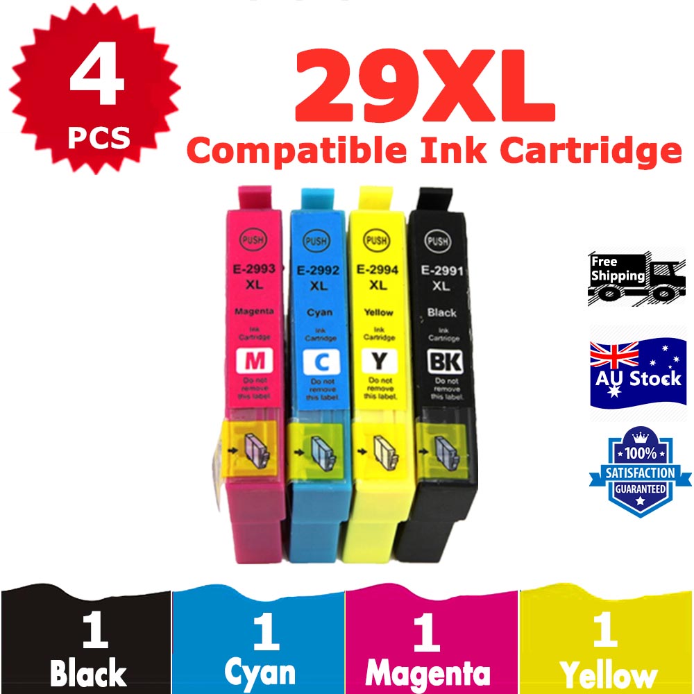 4 Pack InkSales Compatible Epson 29XL Ink Cartridge  (1BK,1C,1M,1Y)