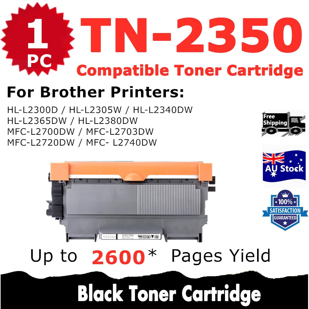 1 Pack InkSales Brother TN2350 TN-2350 Compatible Toner Cartridge  (1BK)