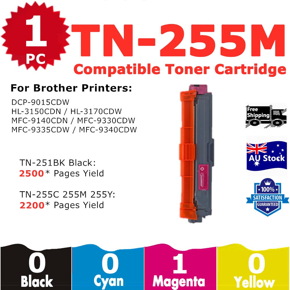 1 Pack InkSales Brother TN-251 Magenta only Compatible Toner Cartridge  (1M)