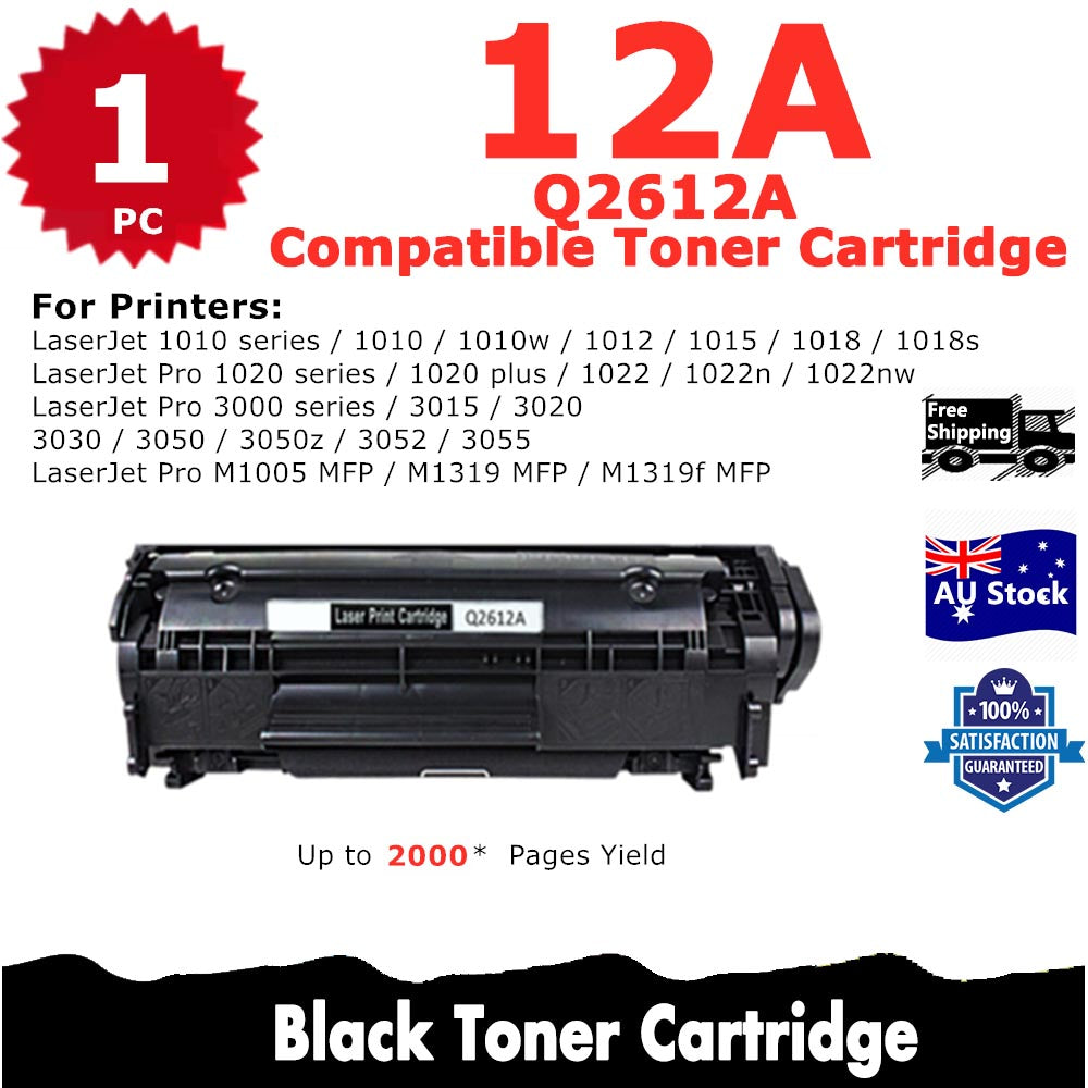 1 Pack InkSales HP CE2612A 12A Compatible Toner Cartridge  (1BK)