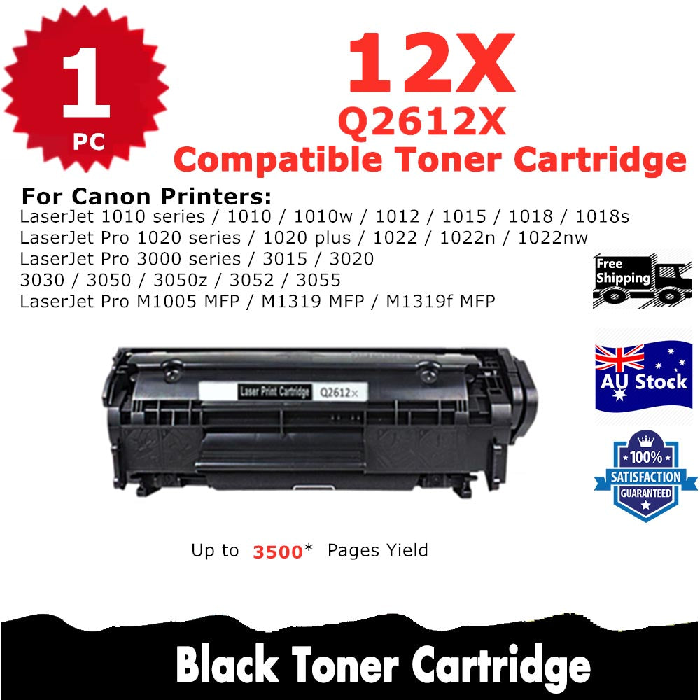 1 Pack InkSales HP Q2612X 12X Compatible Toner Cartridge  (1BK)