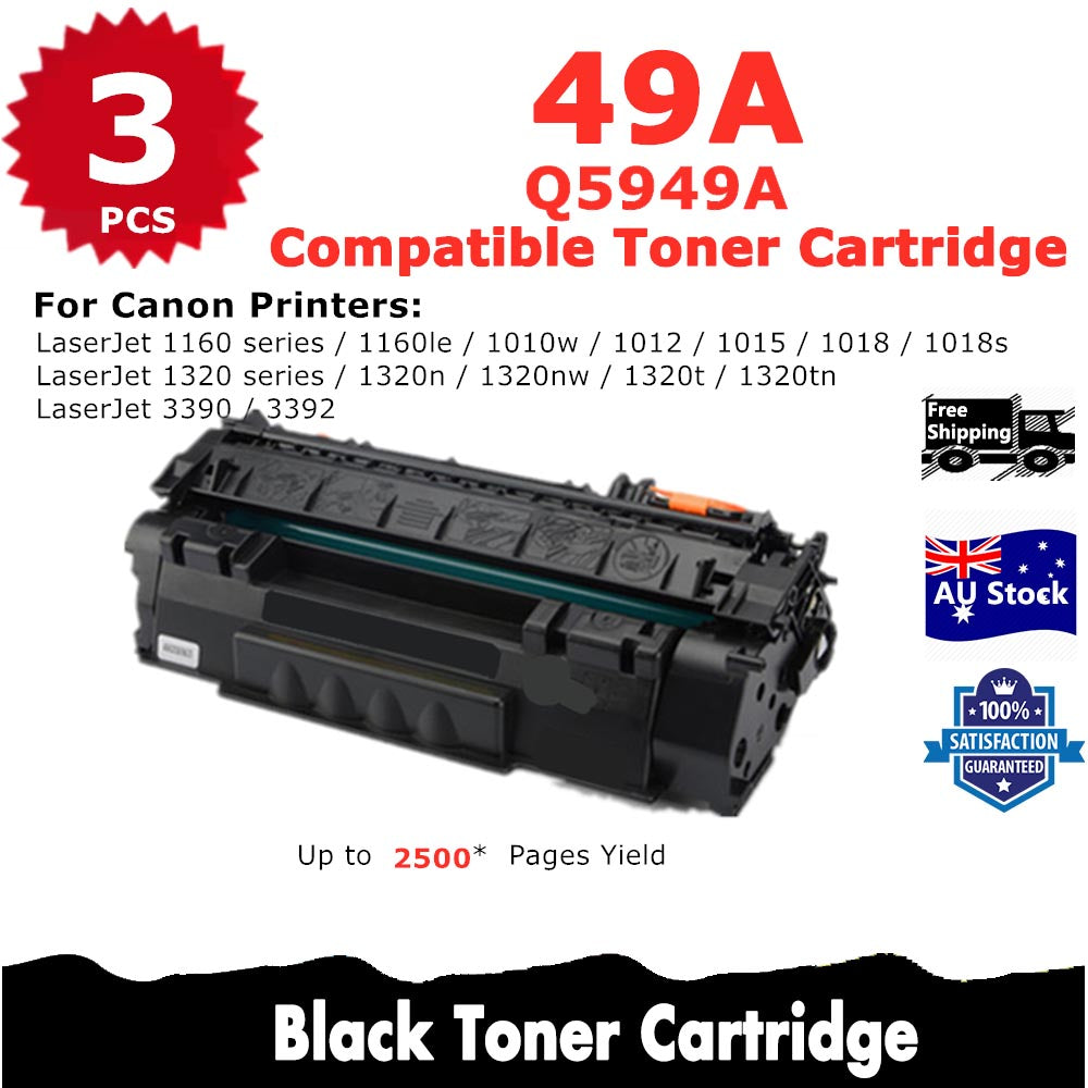 3 Pack InkSales HP Q5949A 45A Compatible Toner Cartridge  (3BK)