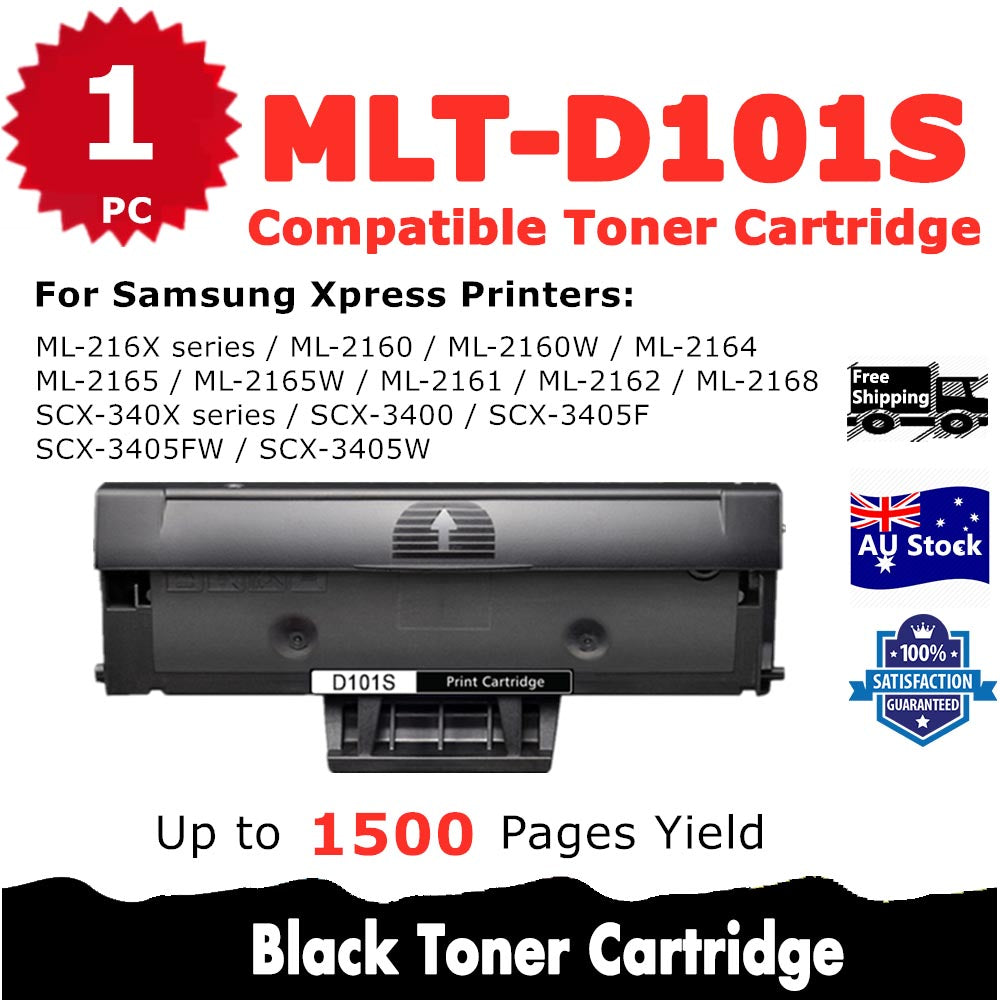 1 Pack InkSales Samsung ML2160 ML2165W SCX3405F SCX3405FW (101S MLT-D101S) SU698A Compatible Toner Cartridge  (1BK)