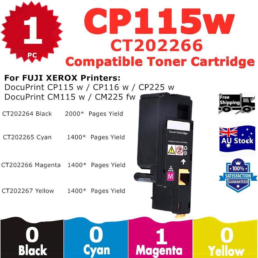 1 Pack InkSales Xerox CP115 CP116 CP225 CM115 CM225 CT202266 Magenta Only Compatible Toner Cartridge  (1M)