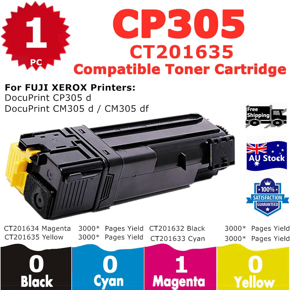 1 Pack InkSales Xerox CP305 CM305 CT201634 Yellow Only Compatible Toner Cartridge  (1Y)