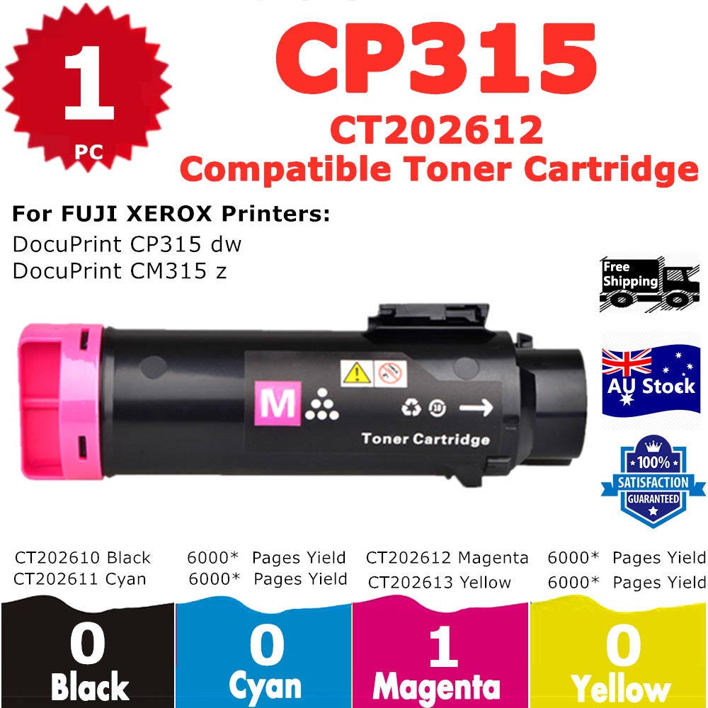 1 Pack InkSales Xerox CP315 CM315 CT202611 Magenta Only Compatible Toner Cartridge  (1M)